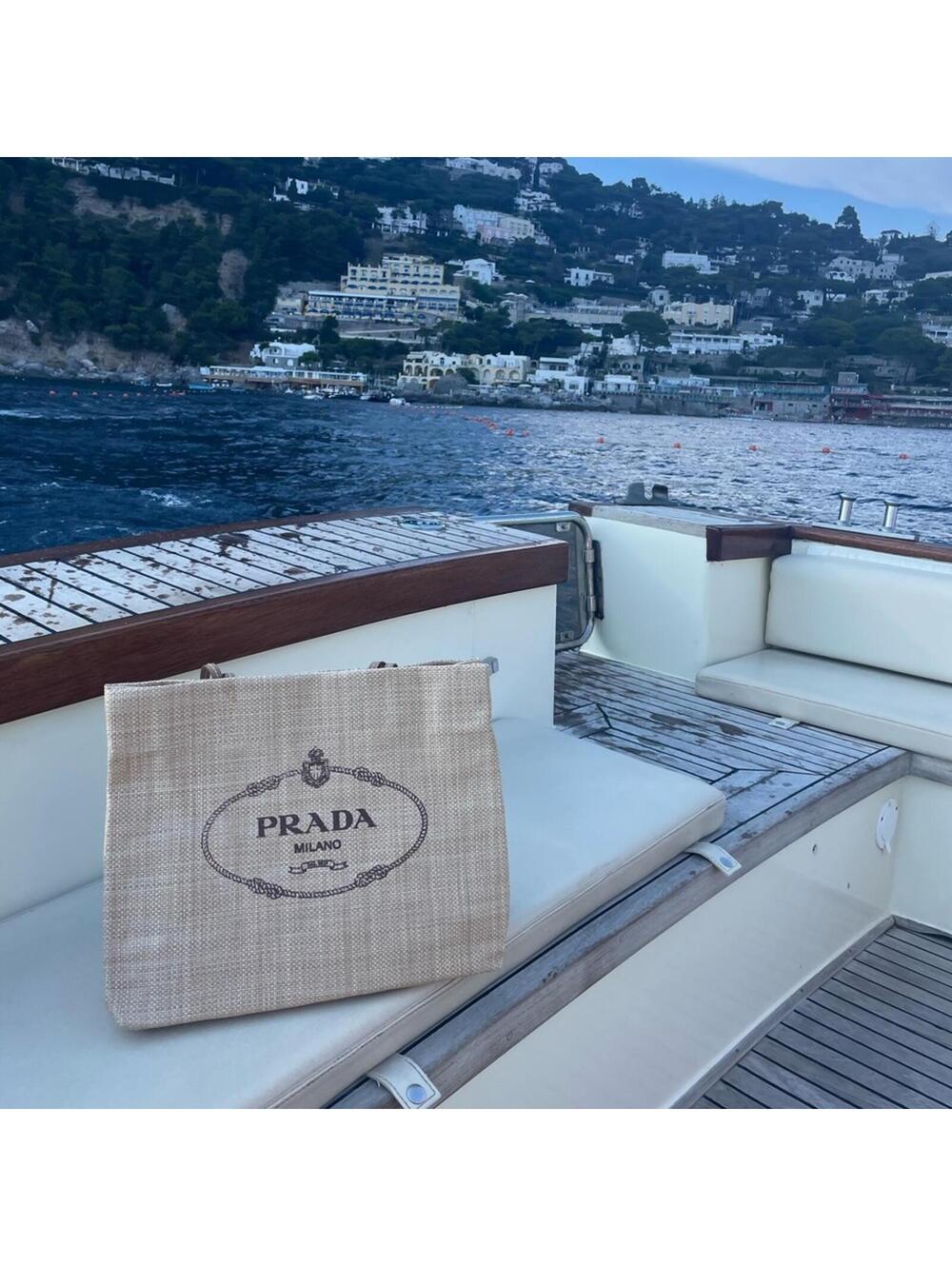 Prada Natural Raffia Paglia Tote